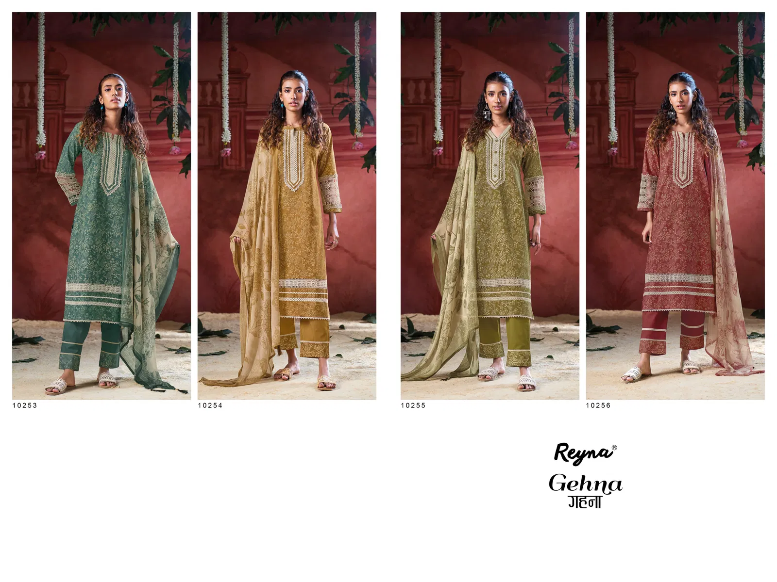 Gehna By Reyna Cotton Block Printed Dress Material Suppliers In India